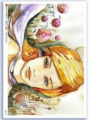 Premium Rice Paper - Watercolour Women (0121) - 1 design of A4